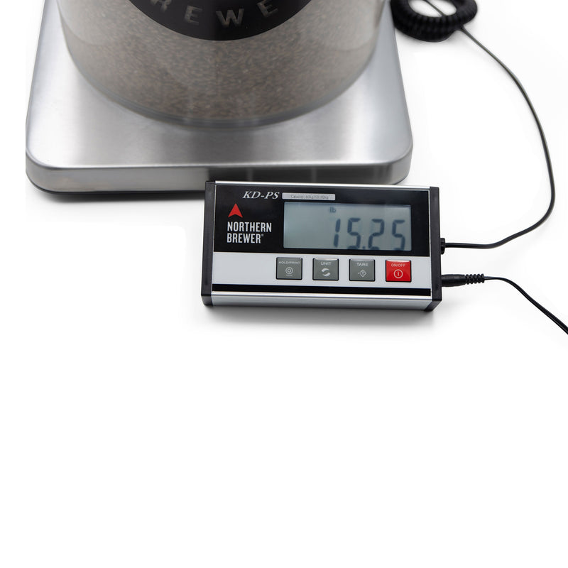 Digital Grain Scale with bucket in place