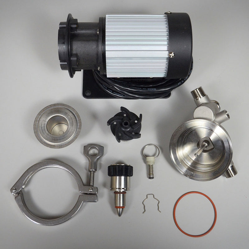 The Blichmann RipTide brewing pump disassembled