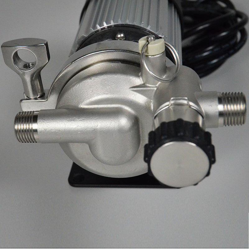 Close-up of the Blichmann RipTide Brewing Pump's head