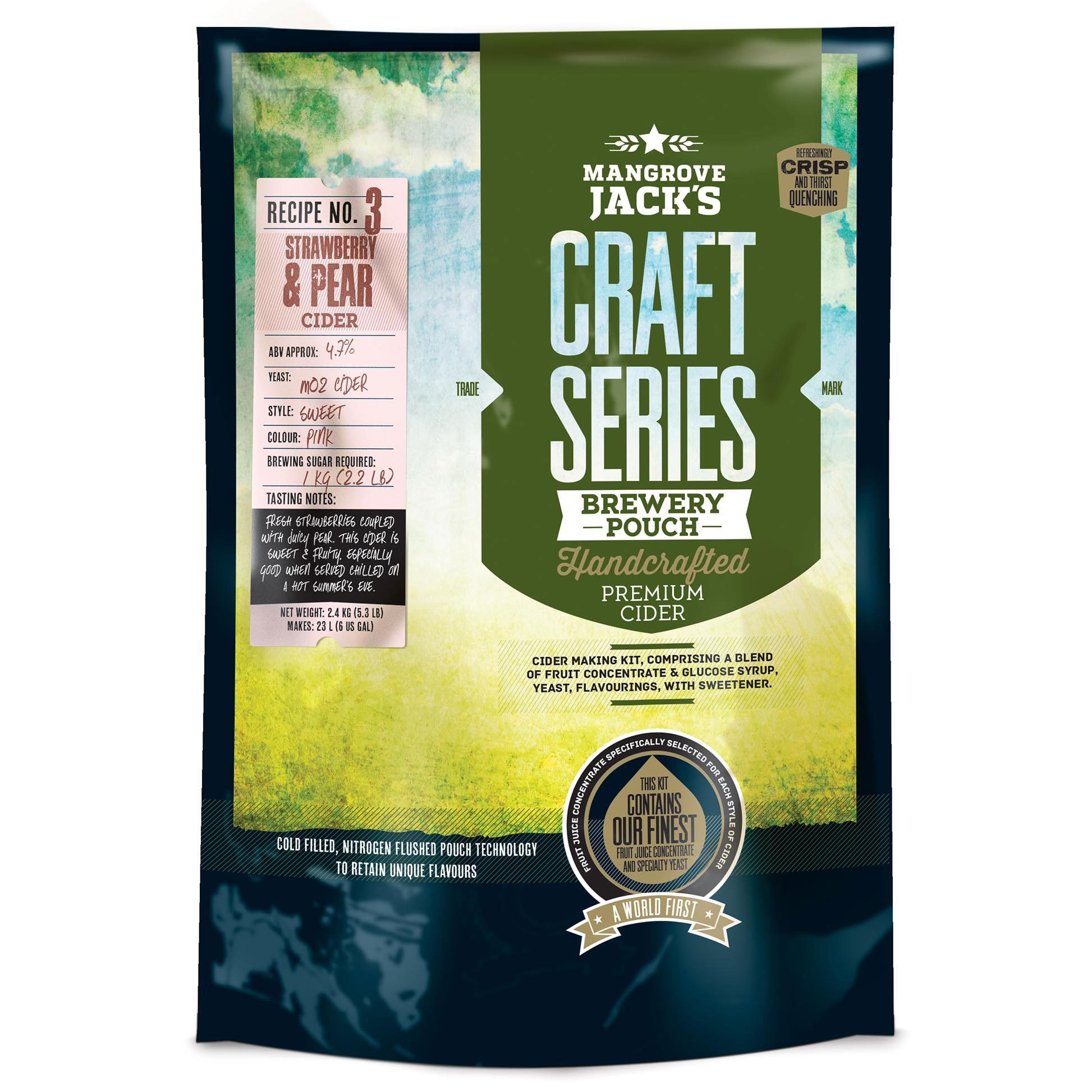 Craft Hard Strawberry Pear Cider Recipe Kit - Mangrove Jack's