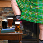 Kilty Pleasure Irish Beer Variety pack poured into glass with man wearing a kilt