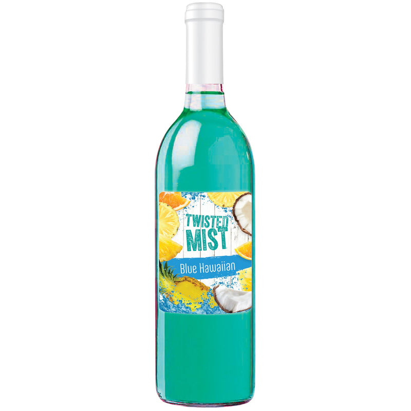 Bottle of Blue Hawaiian Wine Cocktail Recipe Kit 