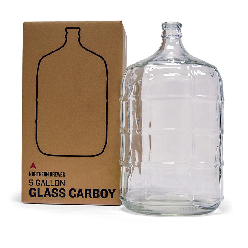5 gallon glass carboy in box secondary fermentor