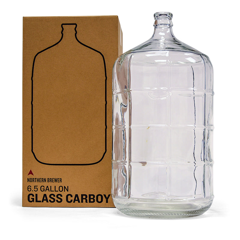 6.5 gallon glass carboy and packaging