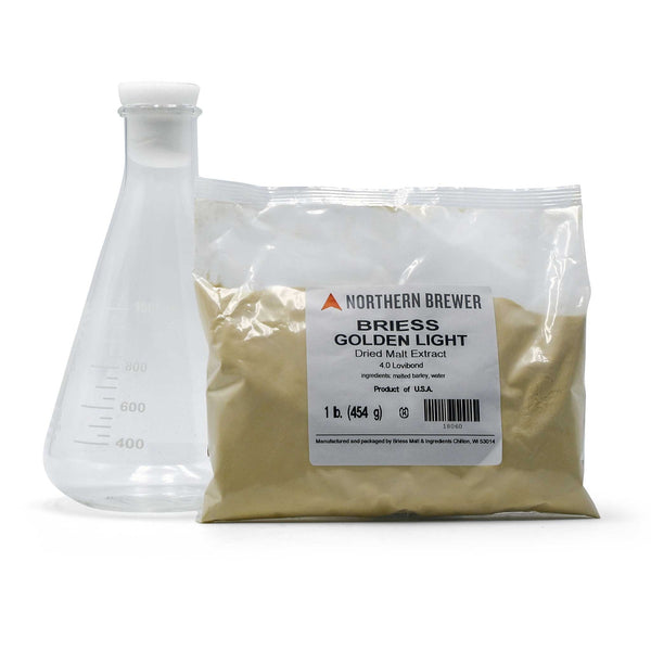 1-pound bag of Briess Golden Light DME and a 1-liter Erlenmeyer flask