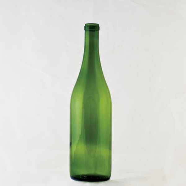 750ml Emerald Green Burgundy Wine Bottle