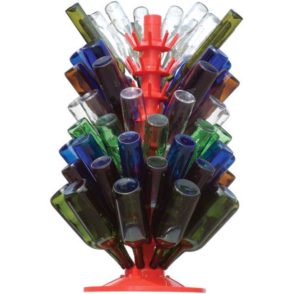 90 Bottle Drying Tree with Rotating Base in use