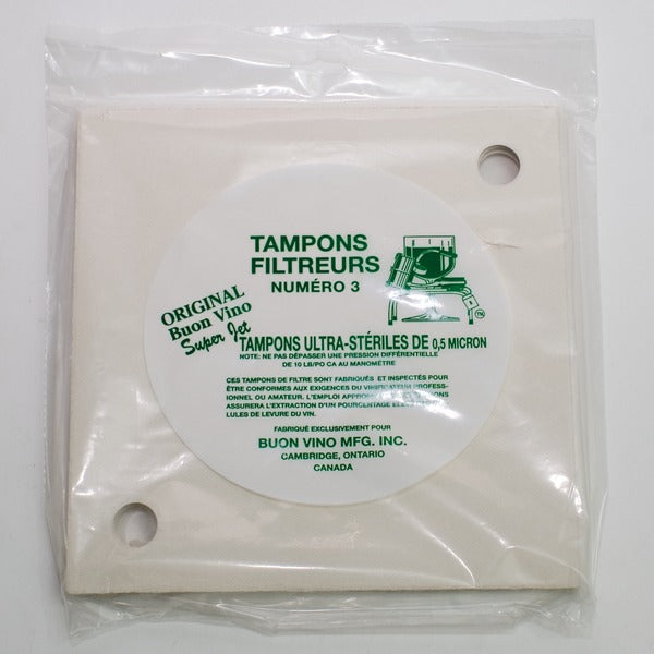 Number 3 super jet filters in their bag