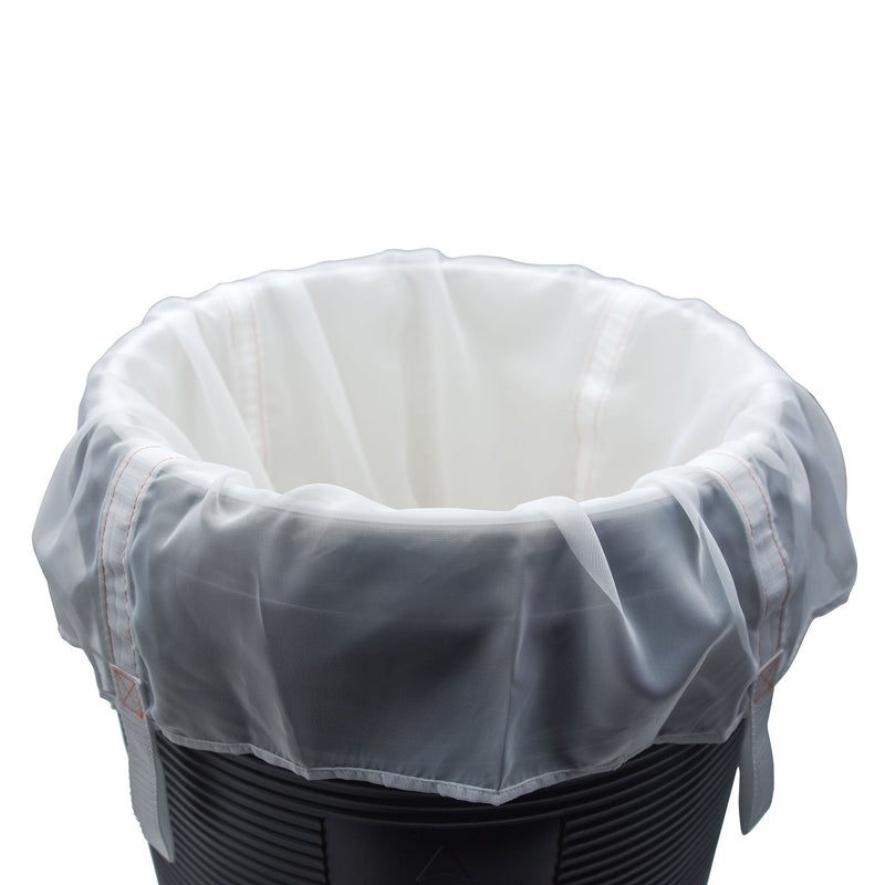 The reusable Brew Bag set in a mash tun