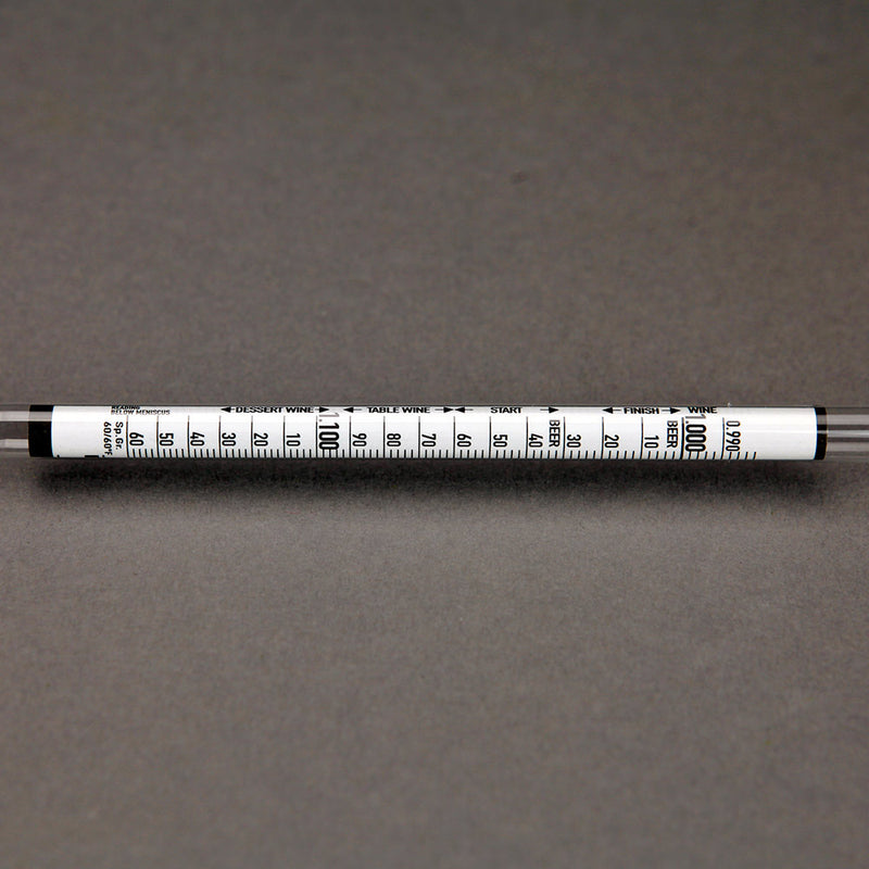 The precision range of the hydrometer