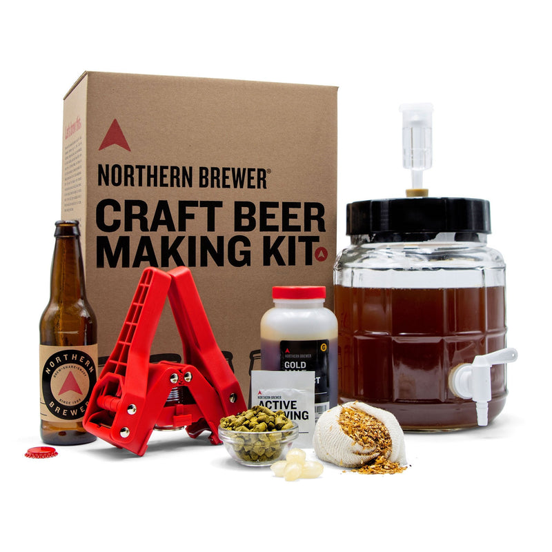 Craft Beer Making Kit with Siphonless Fermenter - 1 Gallon - American Wheat