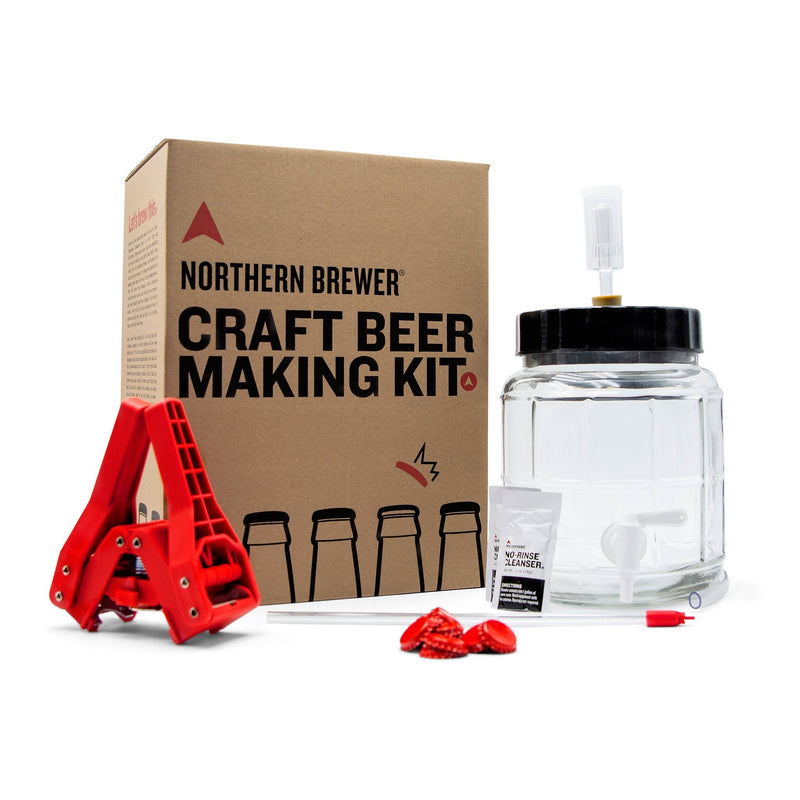 Craft Beer Making Kit with Siphonless Fermenter - 1 Gallon - American Wheat