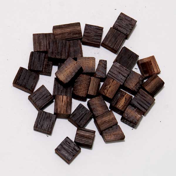 Heavy Toast French Oak Cubes in a pile