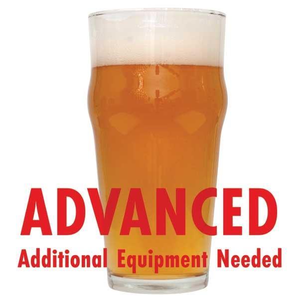 Extra Special Bitter homebrew in a glass with an All-Grain caution: "Advanced, additional equipment needed"