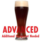 Dunkelweizen homebrew in a tall glass with an All-Grain caution: 