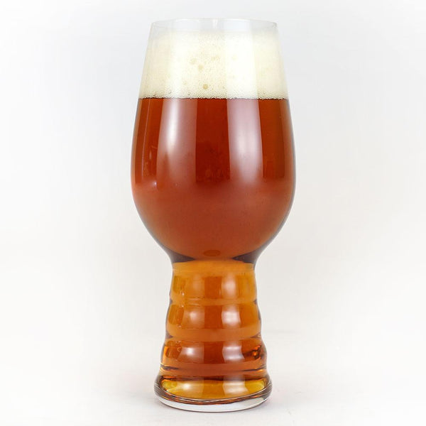 The Plinian Progeny homebrew in a glass