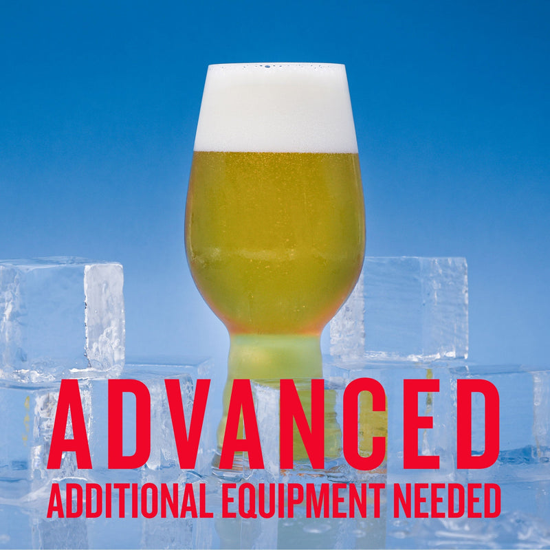 Chill Factor Cold IPA All Grain Recipe Kit with Advanced Additional equipment needed warning.