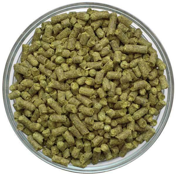 Nobility™ Hops Pellets in a bowl