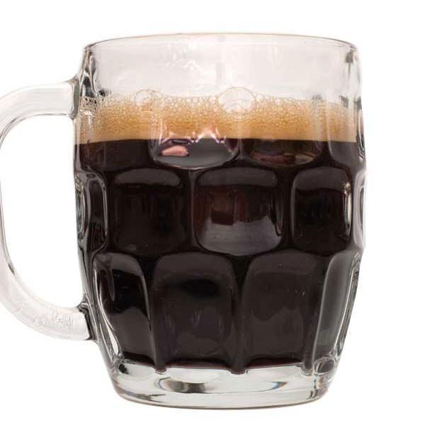 Rum Runner Stout homebrew in a short mug