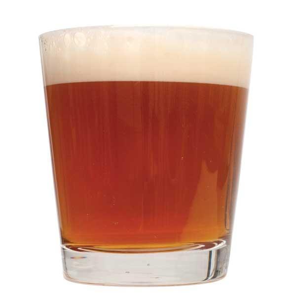 A short glass filled with Off the Topper IIPA