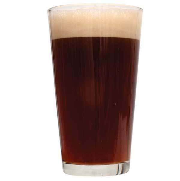 Simply Beer Brown Ale in a glass