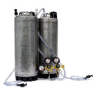 Dual Home Brew Keg System, which is Reconditioned Ball Lock Corny Kegs attached to a Double Body Regulator