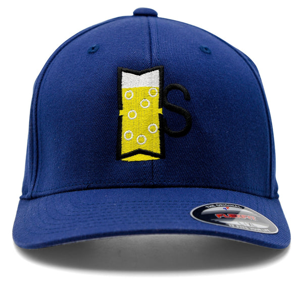 Front-view of the Midwest Supplies Beer Logo Flexfit Baseball Cap
