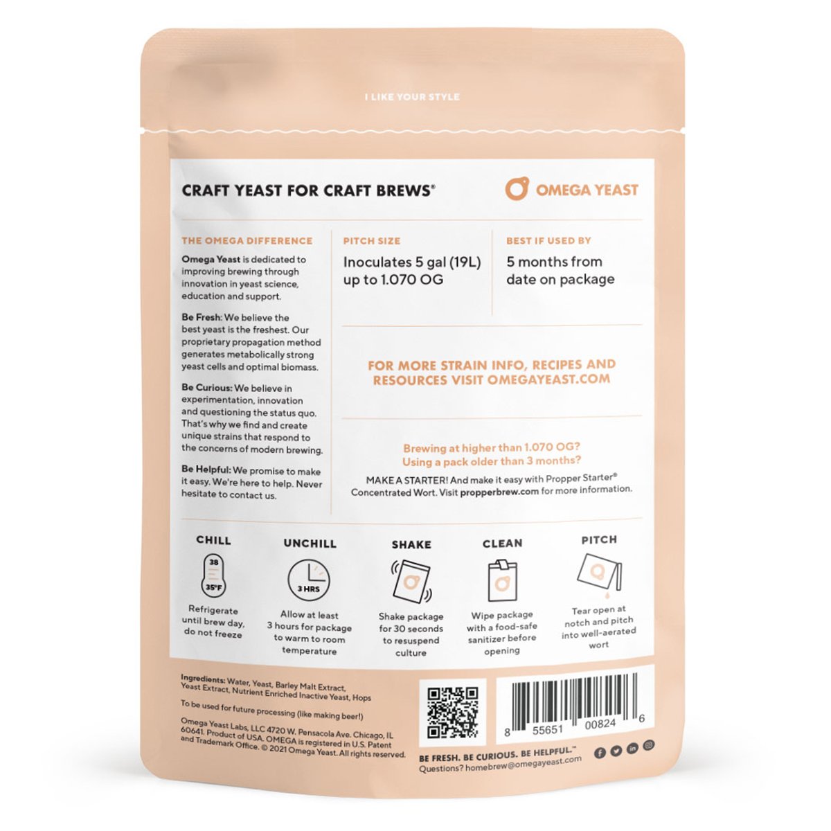 Omega Yeast OYL-020 Belgian Ale R Back