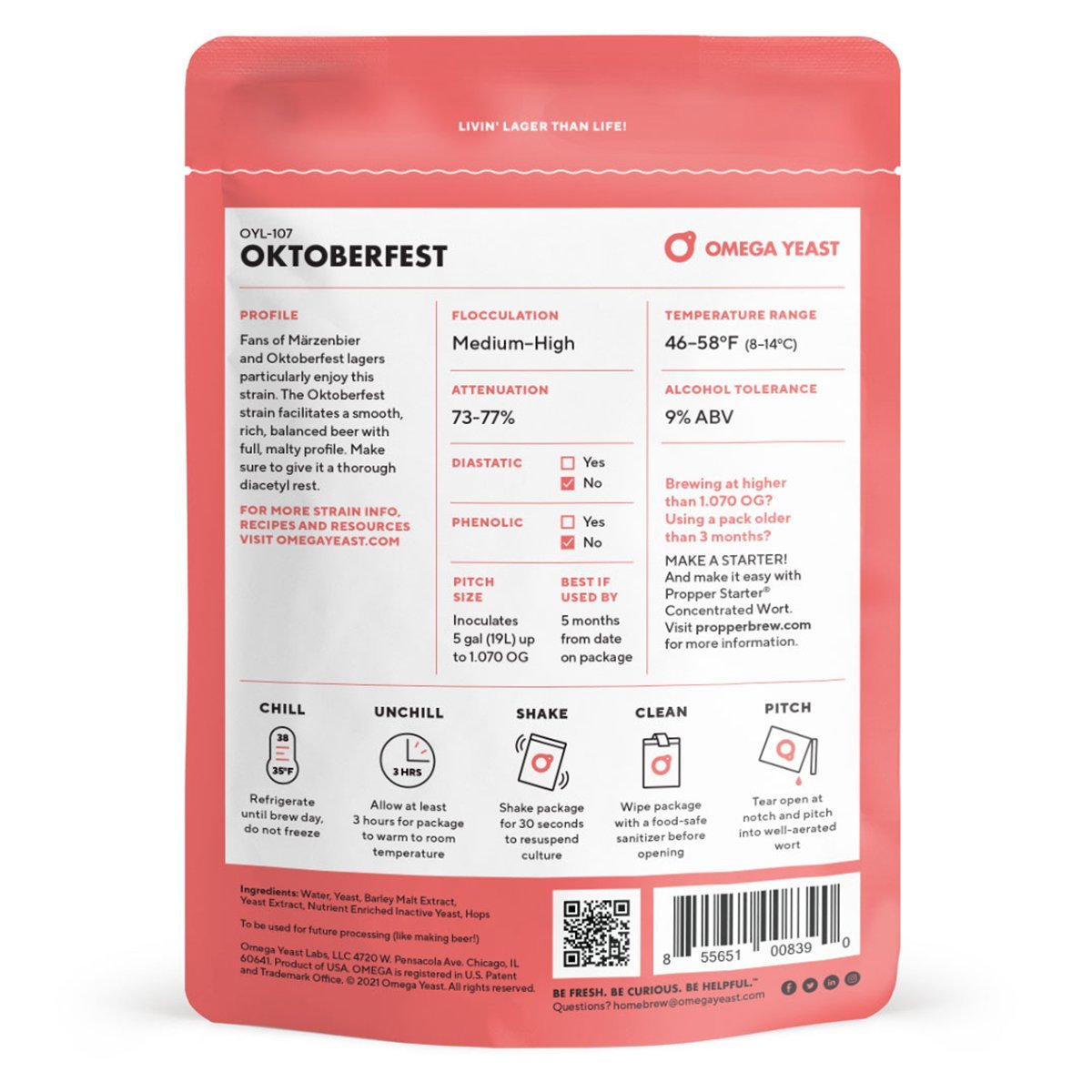 Omega Yeast OYL-107 Oktoberfest Back