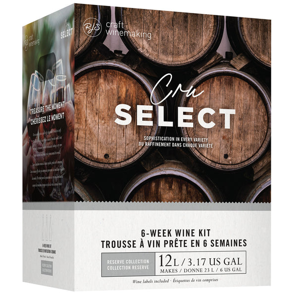 Australian Cabernet Shiraz Merlot Wine Kit - RJS Cru Select front side of the box