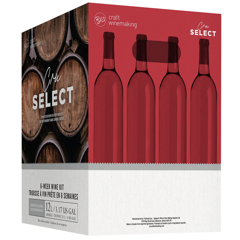 Italian Sangiovese Wine Kit - RJS Cru Select box right side