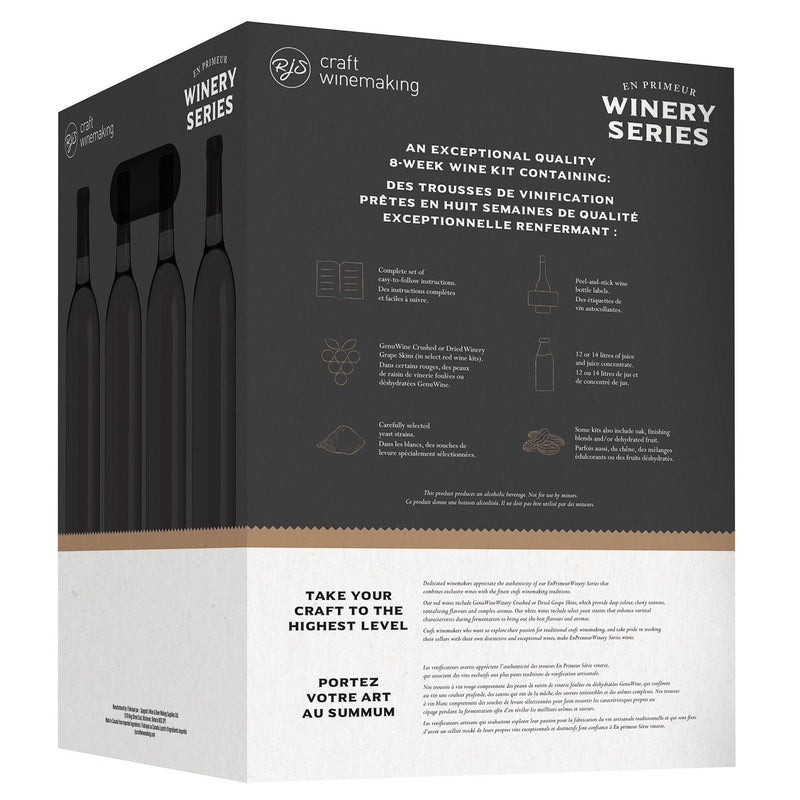 Chilean Pinot Noir Rosé Wine Kit - RJS En Primeur Winery Series box back