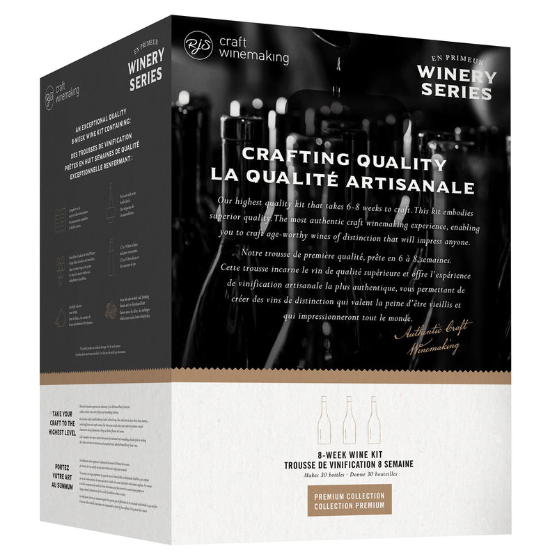Chilean Pinot Noir Rosé Wine Kit - RJS En Primeur Winery Series box left