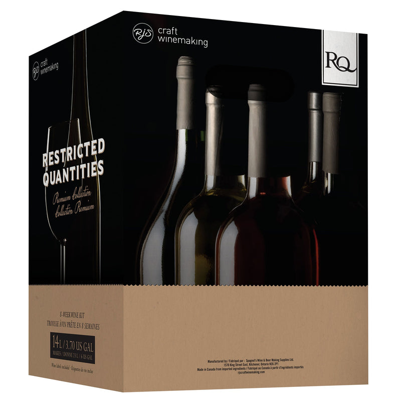 Rightside of the RJS RQ 2024 Italian Trebbiano Chardonnay Wine Kit Box