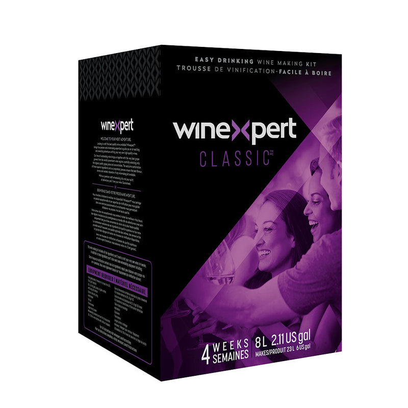 Box of Winexpert Classic Smooth White Wine Recipe Kit