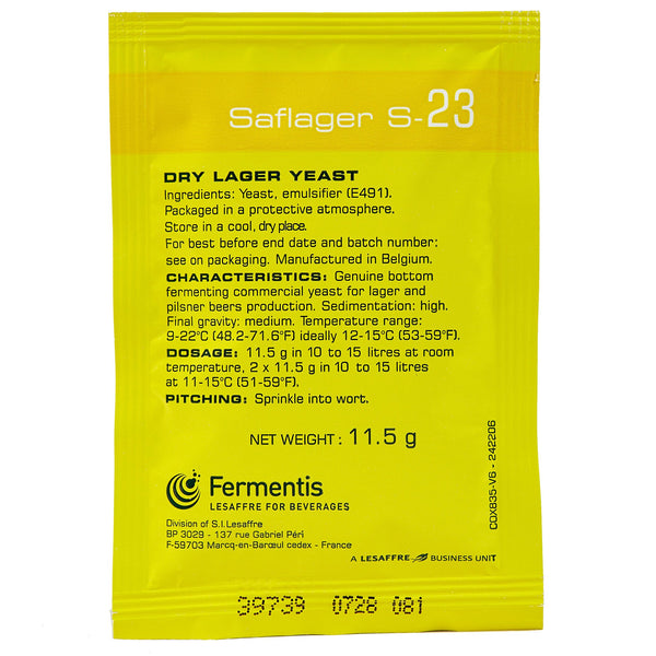 Saflager S-23 German Lager Dry Yeast sachet