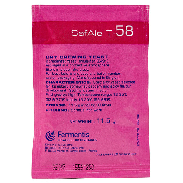 SafAle T-58 Ale Dry Yeast sachet