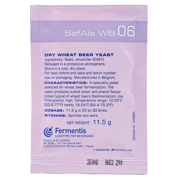 safale wb-06 yeast sachet