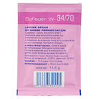 saflager 34/70 yeast sachet's back
