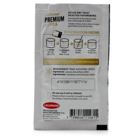 LalBrew® Köln Kolsch Style Dry Yeast back of package