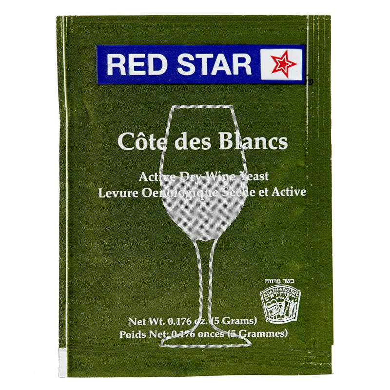 red star cote des blancs yeast sachet