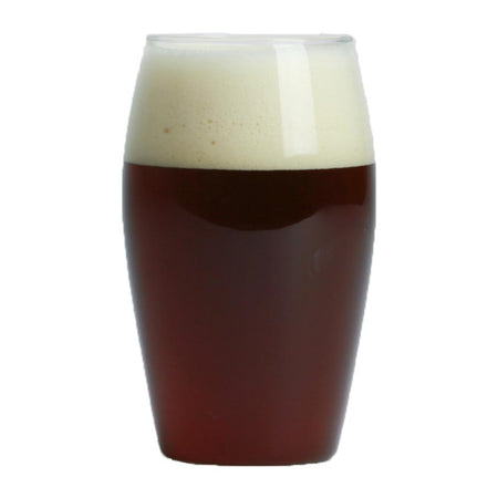 Glass filled with Elegant Bastard American Strong Ale homebrew