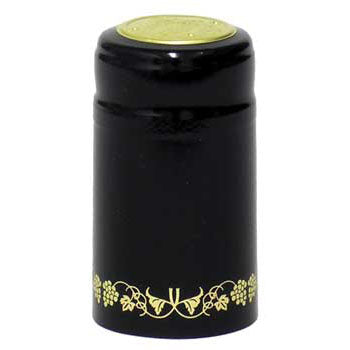 black with gold grapes pvc capsule