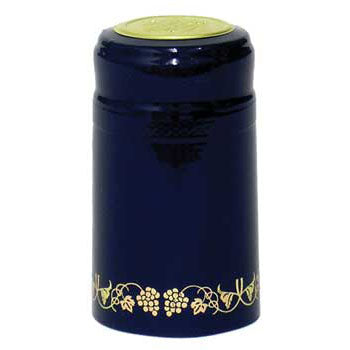 Blue with Gold Grapes PVC Capsule