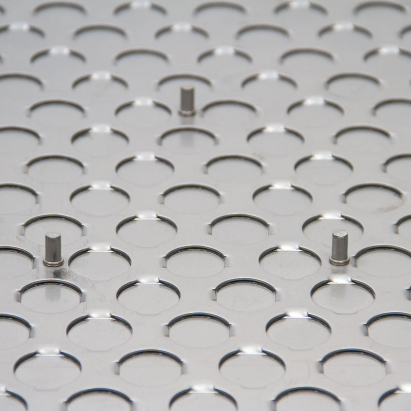 Close-up of the underside of the 10-gallon false bottom for the boilermaker