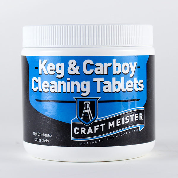 Craft Meister Keg & Carboy Cleaning Tablets in their container