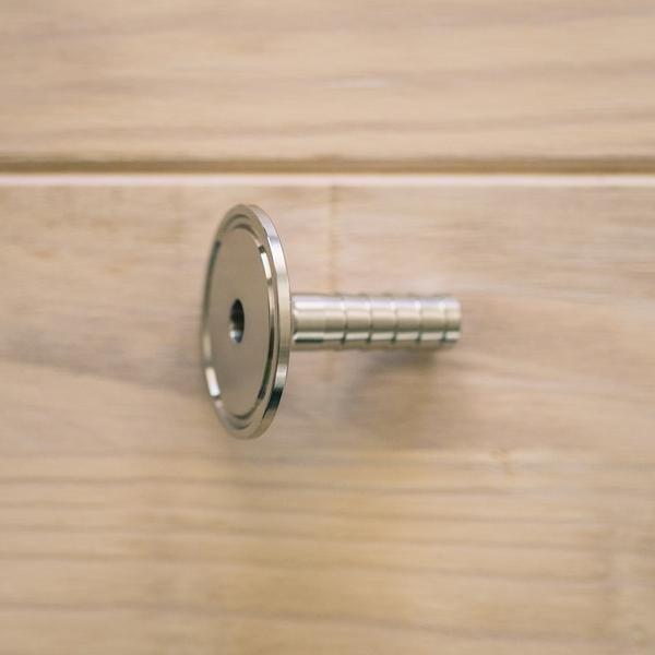 The 1.5-inch Tri Clamp to 0.5-inch Hose Barb