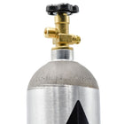 Close-up of the New Aluminum 5-pound CO2 Tank's top