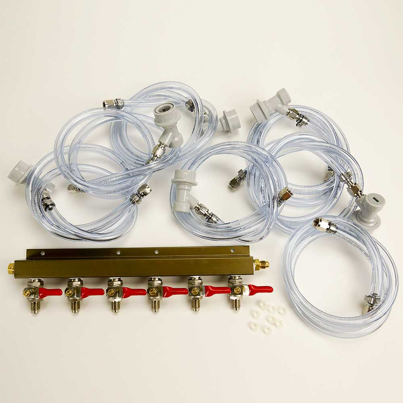 6-tap Cold Crash™ Keezer Gas Line Kit