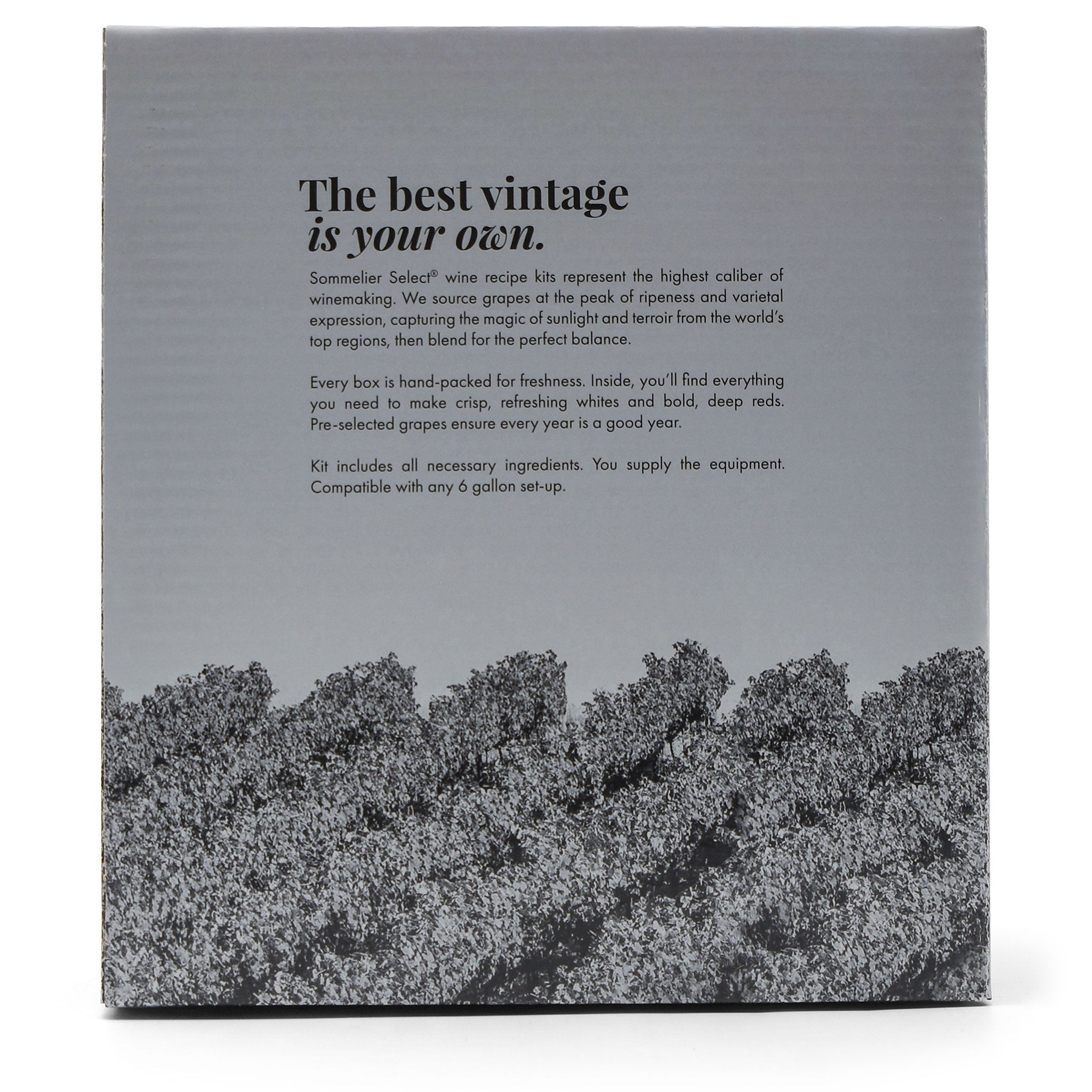 Italian Nebbiolo Wine Kit - Master Vintner® Sommelier Select® back of box